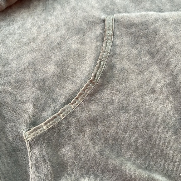 BCBGMAXAZRIA Velour Jacket Rhinestone Pockets Zipper Long Sleeve Green Size L - Picture 13 of 14